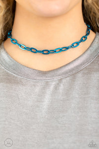 Blue,Necklace Choker,Necklace Short,Exuberant Encore Blue ✧ Choker Necklace