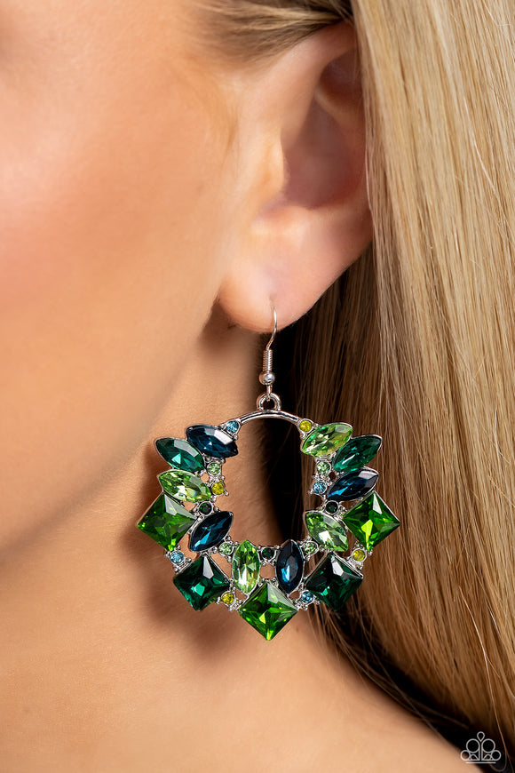 Wreathed in Watercolors Green ✧ Earrings