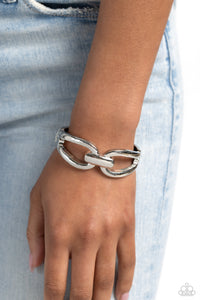 Bracelet Hinged,Silver,Mechanic Masquerade Silver ✧ Hinged Bracelet