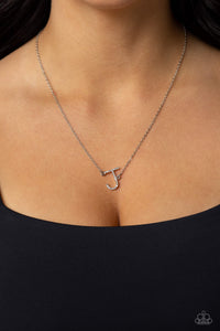 Initial,Necklace Short,White,INITIALLY Yours J - White ✧ Necklace
