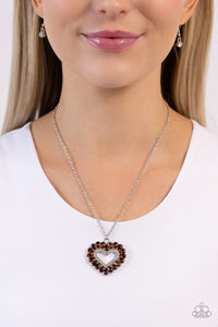 Brown,Hearts,Necklace Short,Valentine's Day,FLIRT No More Brown ✧ Heart Necklace