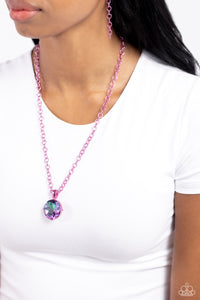 Necklace Short,Pink,UV Shimmer,Las Vegas DIP Pink ✧ UV Necklace