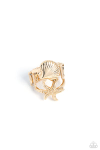 Gold,Ring Wide Back,Shell,Seashell Showcase Gold ✧ Ring