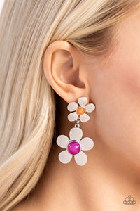 Earrings Post,Orange,Purple,Silver,Fashionable Florals Pink ✧ Post Earrings