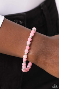 Bracelet Stretchy,Light Pink,Pink,Ethereally Earthy Pink ✧ Stretch Bracelet