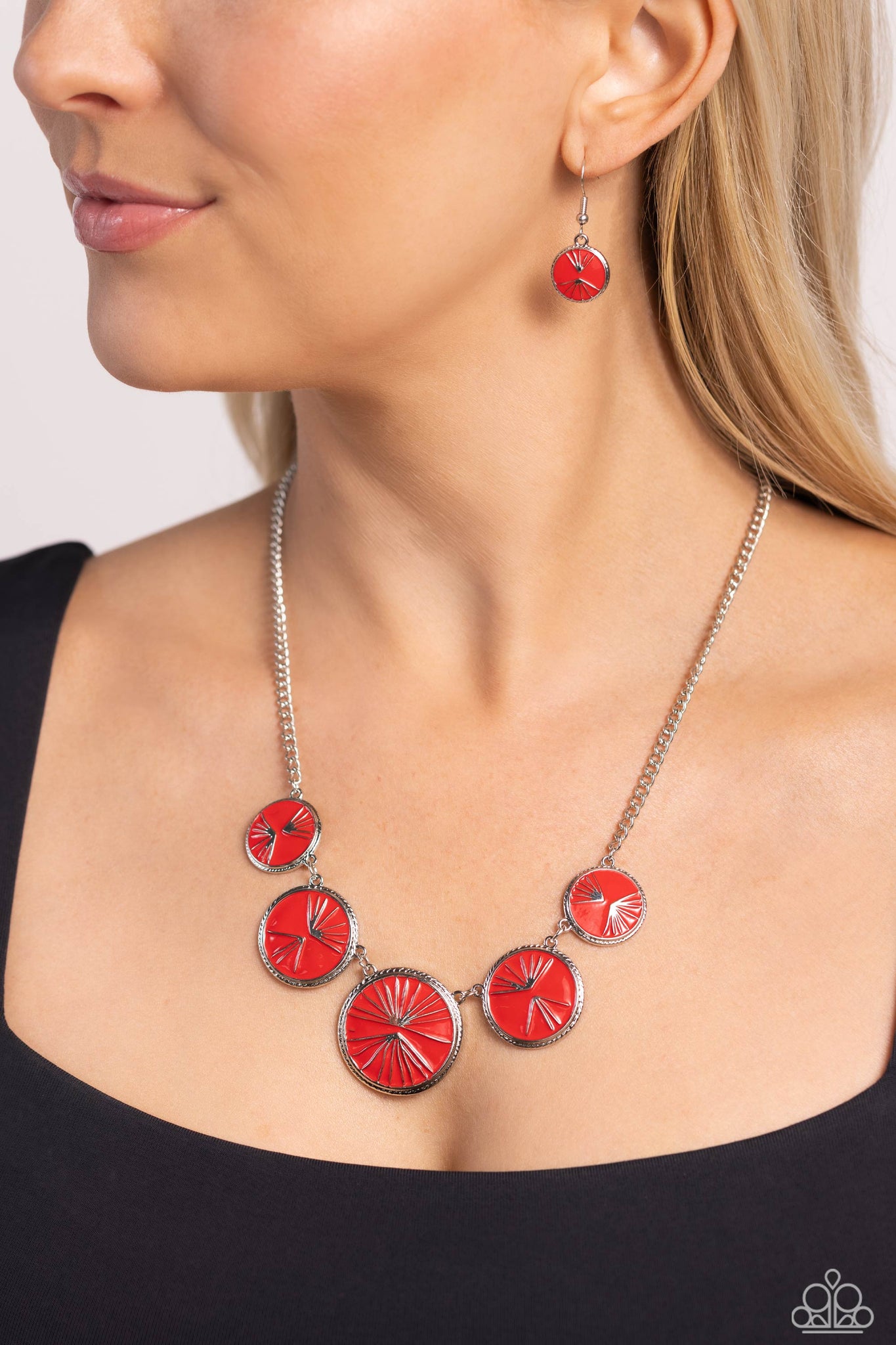 Paparazzi Necklaces - Simple Blessings - Red – jewelryandbling.com
