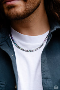 2023 Fall Preview Collection,Men's Necklace,Multi-Colored,Necklace Short,Oil Spill,Industrial Identification Multi ✧ Oil Spill Necklace
