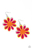 Decorated Daisies Pink ✧ Seed Bead Earrings