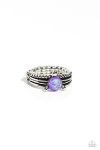 Opalescent,Purple,Ring Skinny Back,Sinuous Spotlight Purple ✧ Opalescent Ring