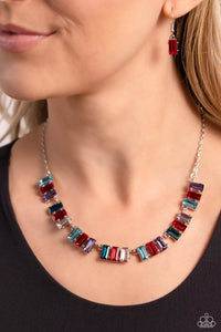 Blue,Holiday,Multi-Colored,Necklace Short,Purple,Red,Elite Emeralds Red ✧ Necklace