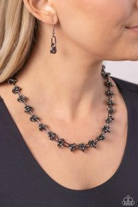 Black,Gunmetal,Necklace Short,Knotted Kickoff Black ✧ Necklace