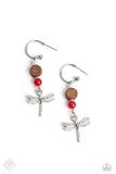 Take BEAD Red ✧ Dragonfly Hoop Earrings