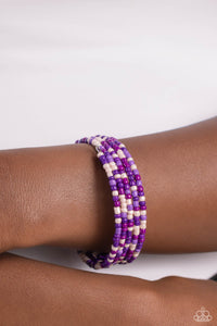 Bracelet Coil,Bracelet Seed Bead,Light Pink,Purple,Coiled Candy Purple ✧ Coil Bracelet