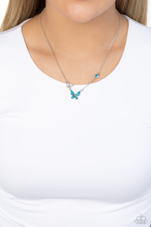 Cant BUTTERFLY Me Love Blue ✧ Necklace