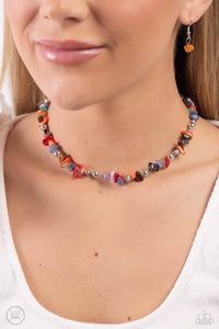 Multi-Colored,Necklace Choker,Necklace Short,Carved Confidence Multi ✧ Choker Necklace
