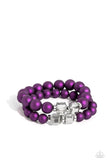 Shopaholic Showdown Purple ✧ Stretch Bracelet