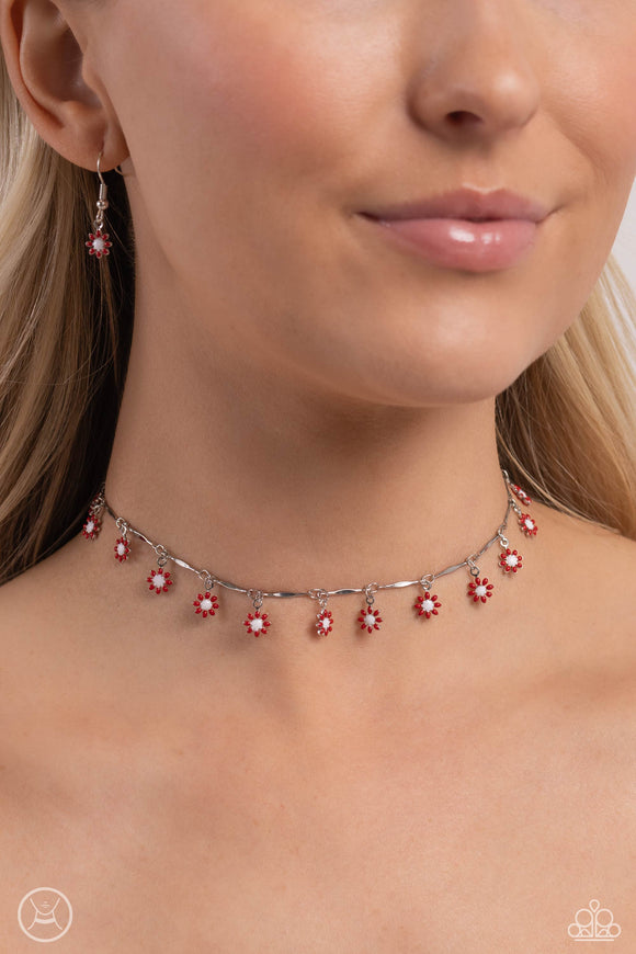 Delicate Display Red ✧ Choker Necklace