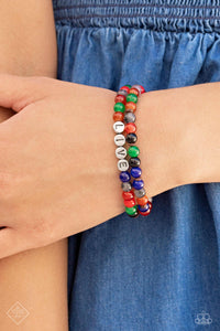 Bracelet Stretchy,Multi-Colored,Simply Santa Fe,BEAD That As It May Red ✧ Stretch Bracelet