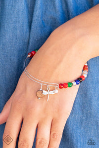 Bracelet Bangle,Multi-Colored,Red,Simply Santa Fe,A Need for BEADS Red ✧ Bangle Bracelet