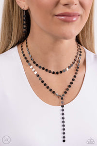 Black,Gunmetal,Necklace Choker,Necklace Medium,Reeling in Radiance Black ✧ Choker Necklace