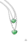 Layered Love Green ✧ Heart Necklace