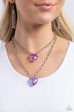 Layered Love Purple ✧ Heart Necklace