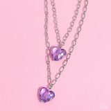 Layered Love Purple ✧ Heart Necklace