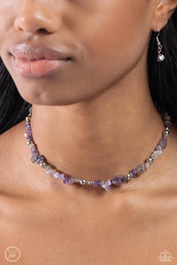 Necklace Choker,Necklace Short,Purple,Carved Confidence Purple ✧ Choker Necklace