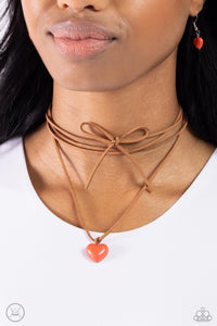 Hearts,Necklace Long,Orange,Urban Necklace,Valentine's Day,Wanderlust Wardrobe Orange ✧ Heart Necklace
