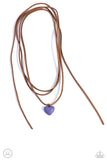 Wanderlust Wardrobe Blue ✧ Heart Suede Choker Necklace