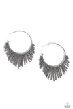 Tailored Tassel Silver ✧ Hoop Earrings