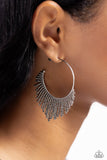 Tailored Tassel Silver ✧ Hoop Earrings