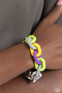 Gray,Green,Multi-Colored,Purple,Sets,Silver,Yellow,Candid Contrast Silver ✧ Bracelet