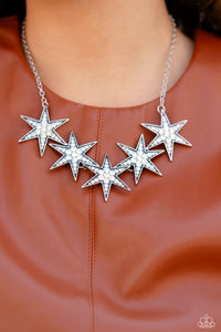 2023 Fall Preview Collection,Necklace Short,Stars,White,Rockstar Ready White ✧ Star Necklace