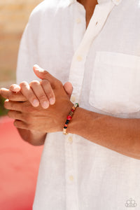 2023 Fall Preview Collection,Bracelet Stretchy,Multi-Colored,Orange,I WOOD Be So Lucky Orange ✧ Stretch Bracelet