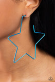Starstruck Secret Blue ✧ Star Hoop Earrings