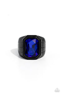 Black,Blue,Men's Ring,Cavalier Claim Blue ✧ Ring