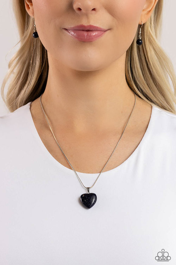 Prismatic Pastime Blue ✧ Heart Necklace