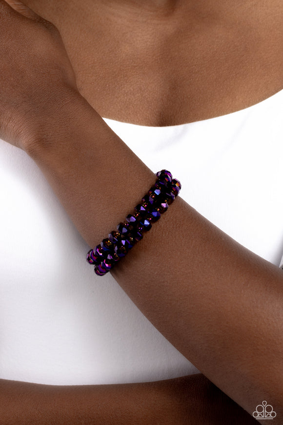 Seriously Stellar Purple ✧ Iridescent Coil Bracelet