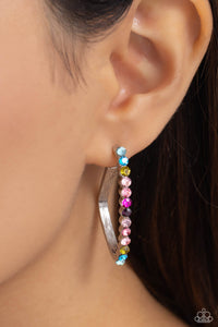 Earrings Hoop,Multi-Colored,Triangular Tapestry Multi ✧ Hoop Earrings