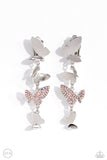 Flying Flashy Pink ✧ Iridescent Butterfly Clip-On Earrings