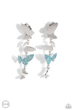 Flying Flashy Blue ✧ Butterfly Iridescent Clip-On Earrings