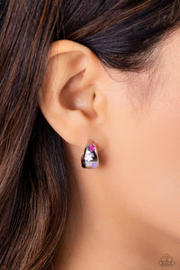 Earrings Hoop,Light Pink,Purple,Silver,Stars,SCOUTING Stars Pink ✧ Star Hoop Earrings