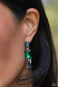 2023 Fall Preview Collection,Earrings Hoop,Green,Elite Ensemble Green ✧ Hoop Earrings
