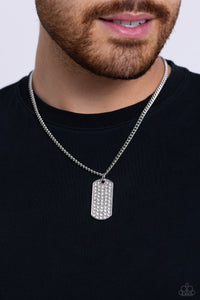 Men's Necklace,White,Glitzy Gauge White ✧ Necklace