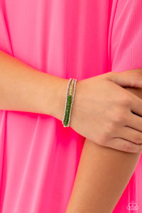Bracelet Stretchy,Gold,Green,Sets,Backstage Beading Green ✧ Stretch Bracelet