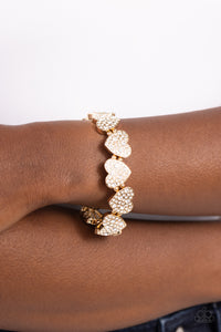 Bracelet Stretchy,Gold,Hearts,Valentine's Day,Headliner Heart Gold ✧ Heart Stretch Bracelet