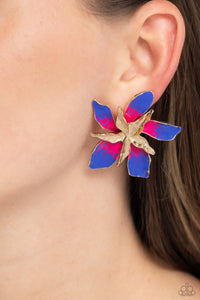 Blue,Earrings Post,Gold,Multi-Colored,Pink,Warped Wallflower Multi ✧ Post Earrings