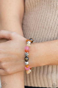 Bracelet Knot,Brown,Multi-Colored,Simply Santa Fe,Garden Party Pattern Orange ✧ Bracelet