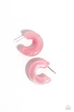 Acrylic Acclaim Pink ✧ Hoop Earrings